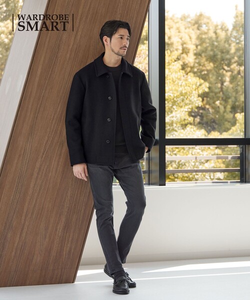 WEB限定 WARDROBE SMART】PE メルトン バルカラーブルゾン（ブルゾン