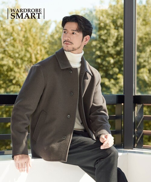 WEB限定 WARDROBE SMART】PE メルトン バルカラーブルゾン（ブルゾン