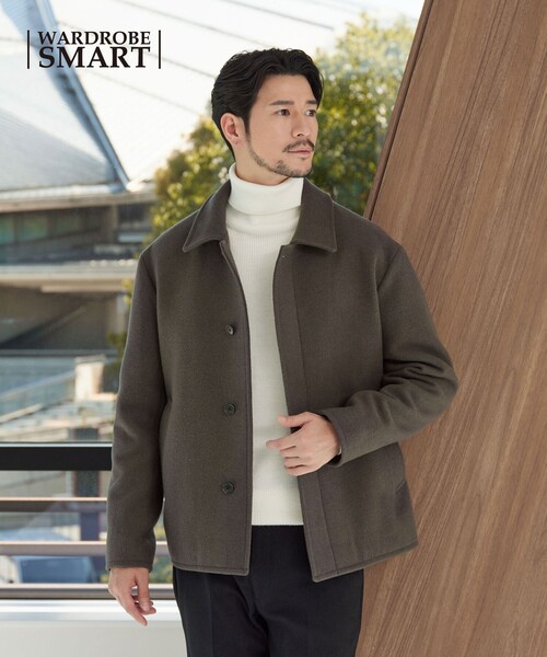 WEB限定 WARDROBE SMART】PE メルトン バルカラーブルゾン（ブルゾン