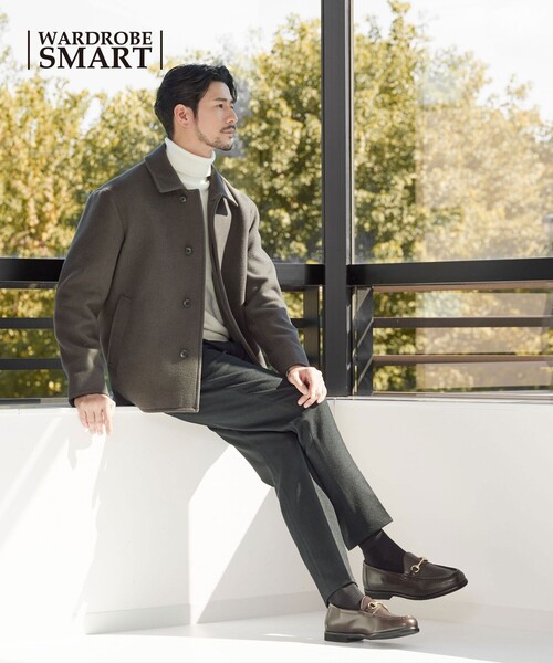 BEAUTY&YOUTH UNITED ARROWS（ビューティーアンドユースユナイテッドアローズ）の「【WEB限定 WARDROBE SMART】PE メルトン バルカラーブルゾン（ブルゾン・メンズ・ブラック/ダークブラウン・XL/L/M/S）」の14枚目の写真