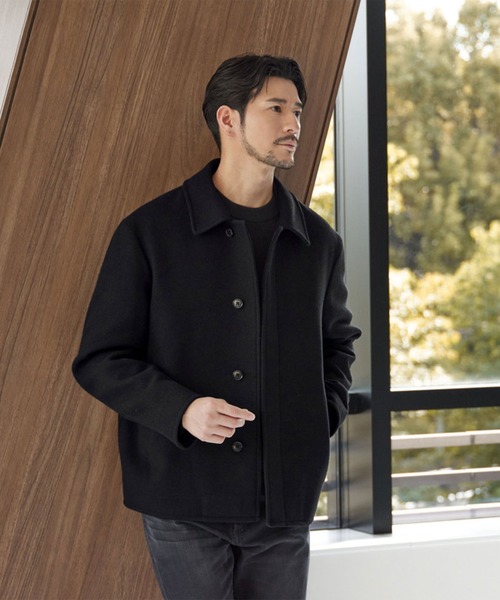 WEB限定 WARDROBE SMART】PE メルトン バルカラーブルゾン（ブルゾン