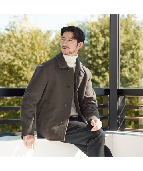 WEB限定 WARDROBE SMART】PE メルトン バルカラーブルゾン（ブルゾン