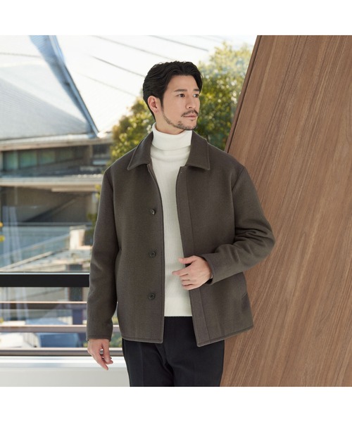 WEB限定 WARDROBE SMART】PE メルトン バルカラーブルゾン（ブルゾン