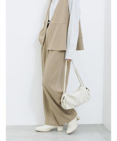 Samansa Mos2 blue（サマンサモスモスブルー）の「ストレートパンツ(セットアップ可)（その他パンツ・レディース・ブラウン/チャコールグレー/グレー/カーキ・F）」の10枚目の写真