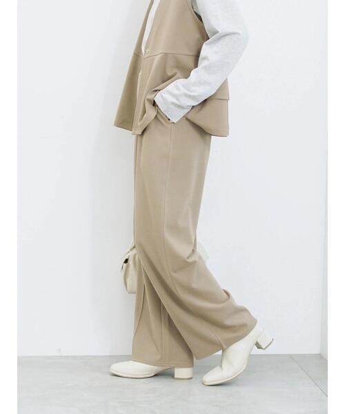 Samansa Mos2 blue（サマンサモスモスブルー）の「ストレートパンツ(セットアップ可)（その他パンツ・レディース・ブラウン/チャコールグレー/グレー/カーキ・F）」の11枚目の写真