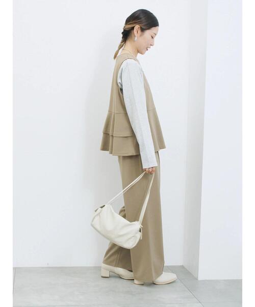 Samansa Mos2 blue（サマンサモスモスブルー）の「ストレートパンツ(セットアップ可)（その他パンツ・レディース・ブラウン/チャコールグレー/グレー/カーキ・F）」の18枚目の写真