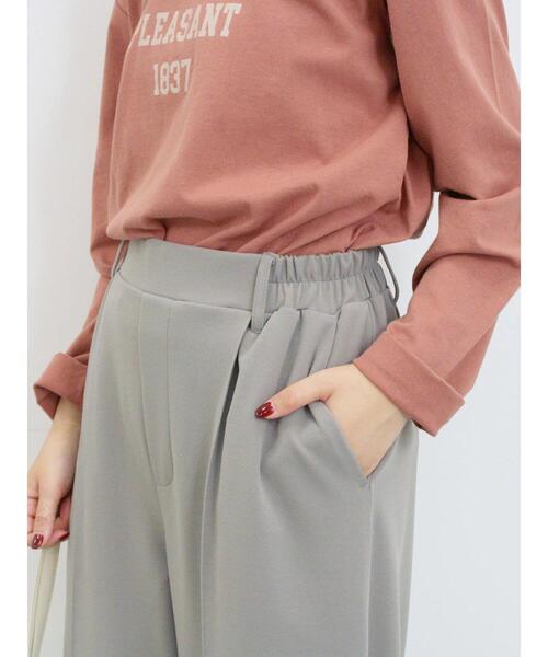 Samansa Mos2 blue（サマンサモスモスブルー）の「ストレートパンツ(セットアップ可)（その他パンツ・レディース・ブラウン/チャコールグレー/グレー/カーキ・F）」の7枚目の写真