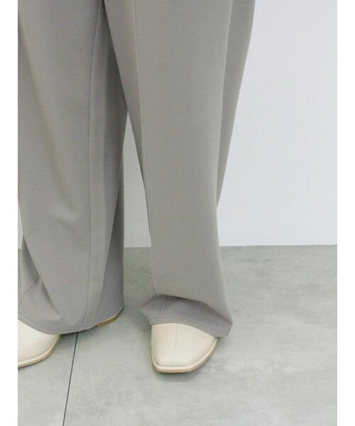 Samansa Mos2 blue（サマンサモスモスブルー）の「ストレートパンツ(セットアップ可)（その他パンツ・レディース・ブラウン/チャコールグレー/グレー/カーキ・F）」の8枚目の写真