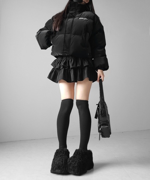 me+em select(ミームセレクト)の「【 2color 】厚底テディボアサボサンダル / platform teddy boa sabo sandals(その他シューズ・レディース・ブラック/アイボリー・36/37/38/39/40)」の4枚目の写真