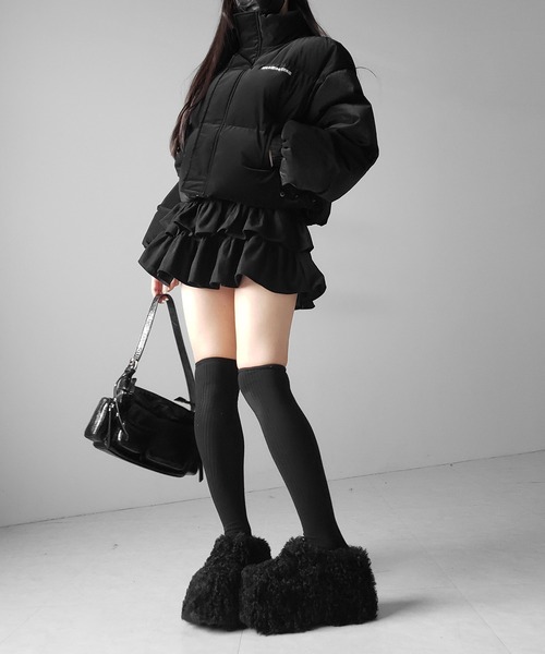 me+em select(ミームセレクト)の「【 2color 】厚底テディボアサボサンダル / platform teddy boa sabo sandals(その他シューズ・レディース・ブラック/アイボリー・36/37/38/39/40)」の5枚目の写真