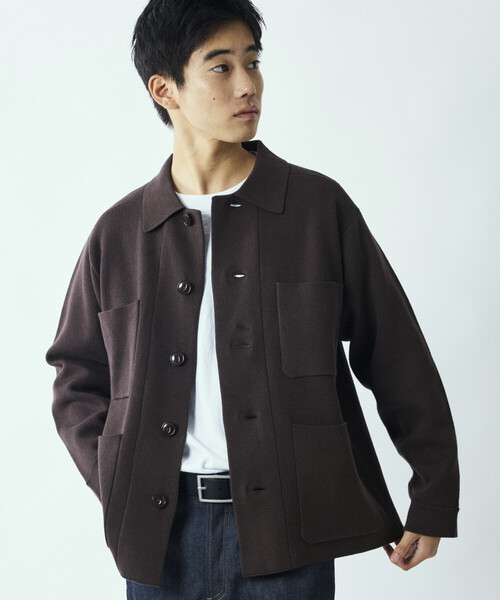 y0025　0808 セール】ウォッシャブル スウェットライク ニット カバーオール/静電気