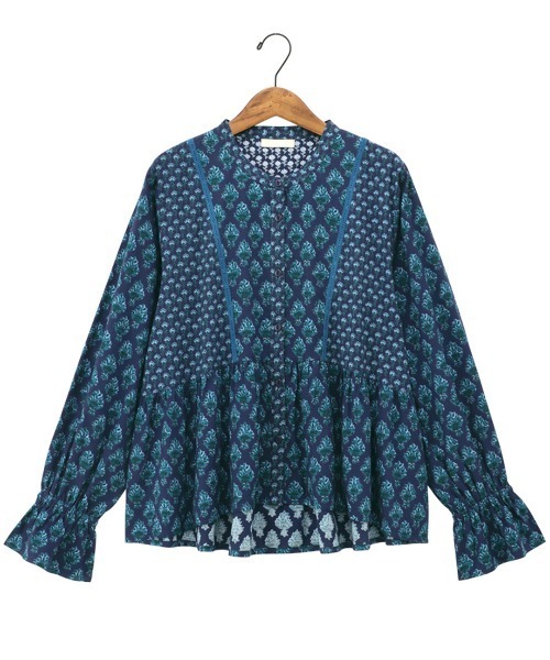 チチカカ（チチカカ）の「ブーケブラウス（シャツ/ブラウス・レディース・ネイビー/マスタード・FREE）」の11枚目の写真