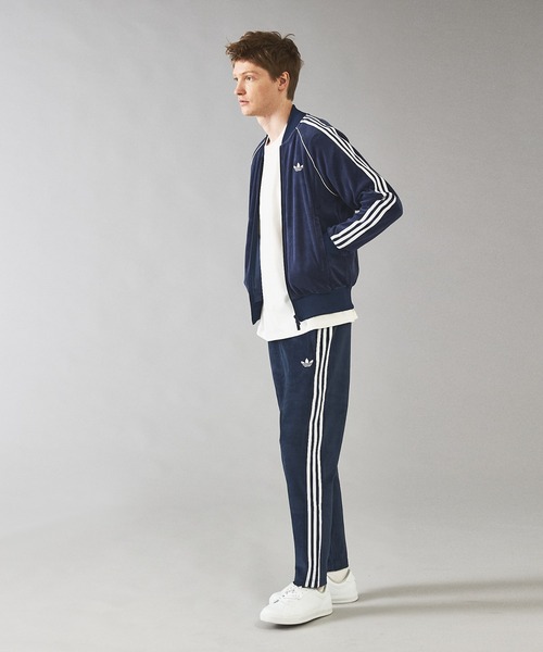 adidas(アディダス)の「【adidas / アディダス】VELOUR SST PANT / ベロア SST パンツ(その他パンツ・メンズ・ブラック/チャコールグレー/ダークネイビー・M/L)」の4枚目の写真