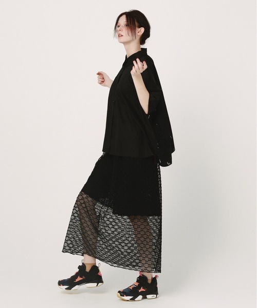bedsidedrama(ベットサイドドラマ)の「Dancing Lace poncho shirt(シャツ/ブラウス・レディース・ホワイト/ブラック・1)」の7枚目の写真