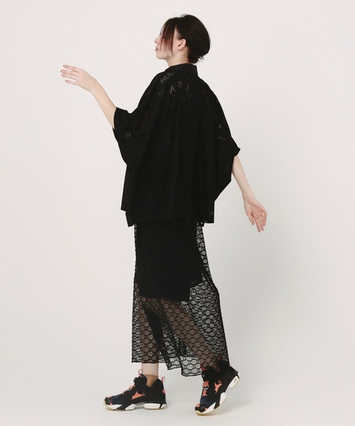 bedsidedrama(ベットサイドドラマ)の「Dancing Lace poncho shirt(シャツ/ブラウス・レディース・ホワイト/ブラック・1)」の8枚目の写真