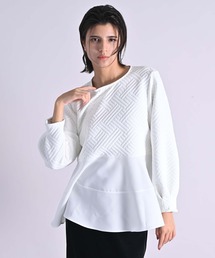 White Collection（ホワイトコレクション）の「キルトジャガード×ツイルプルオーバー（スウェット）」