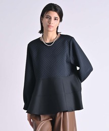 White Collection（ホワイトコレクション）の「キルトジャガード×ツイルプルオーバー（スウェット）」