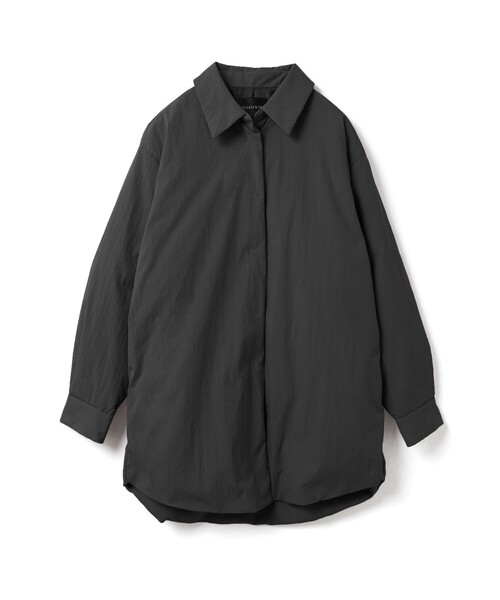 mizuiroind（ミズイロインド）の「mizuiro ind ワイドパディングシャツジャケット（その他アウター・レディース・ピンク/オフホワイト/ブラック/チャコールグレー・FREE）」の3枚目の写真