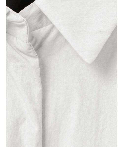 mizuiroind（ミズイロインド）の「mizuiro ind ワイドパディングシャツジャケット（その他アウター・レディース・ピンク/オフホワイト/ブラック/チャコールグレー・FREE）」の6枚目の写真