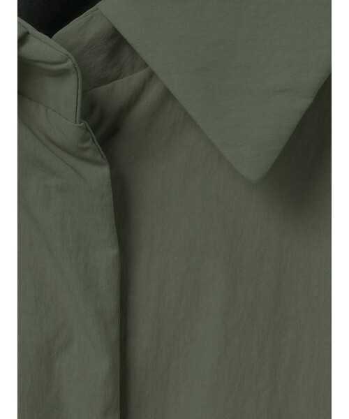 mizuiroind（ミズイロインド）の「mizuiro ind ワイドパディングシャツジャケット（その他アウター・レディース・ピンク/オフホワイト/ブラック/チャコールグレー・FREE）」の8枚目の写真