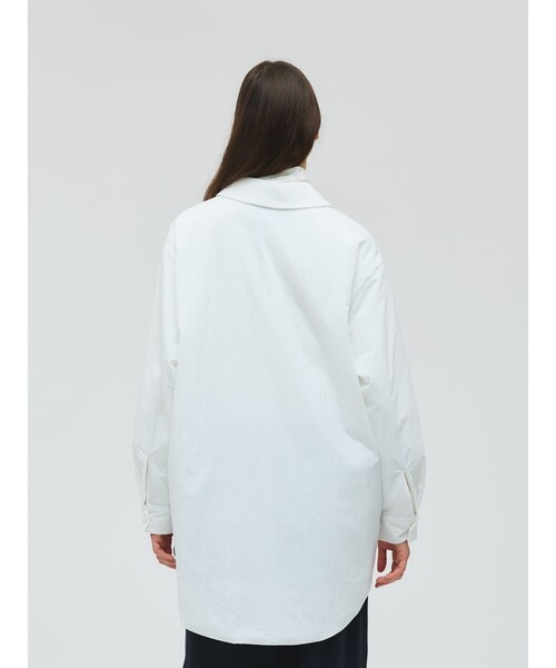 mizuiroind（ミズイロインド）の「mizuiro ind ワイドパディングシャツジャケット（その他アウター・レディース・ピンク/オフホワイト/ブラック/チャコールグレー・FREE）」の12枚目の写真