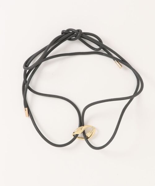 AIMER（エメ）の「メランジーウールライクニュアンスバックルベルトロングコート（その他アウター・レディース・チャコールグレー/ベージュ/ライトグレー・MEDIUM）」の6枚目の写真