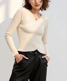 cammie（キャミー）の「カシュクールデザイントップス（ニット/セーター）」