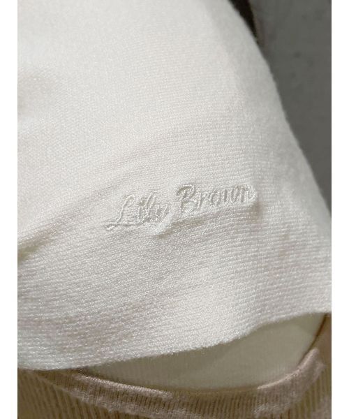 LILY BROWN（リリーブラウン）の「セーラーカーデレイヤードニット（ニット/セーター・レディース・ブラック/ベージュ/ライム・F）」の11枚目の写真