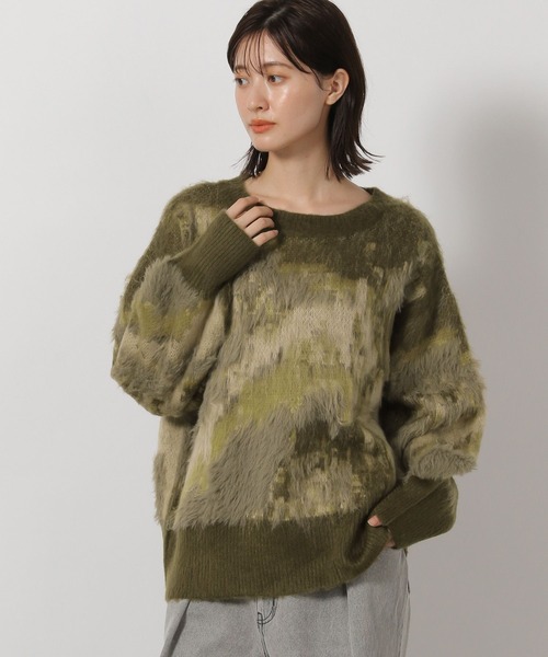 LAKOLE（ラコレ）の「ニュアンス柄ニットプルオーバー / 583730（ニット/セーター・レディース・アイボリー/カーキ/ブラック・FREE）」の3枚目の写真