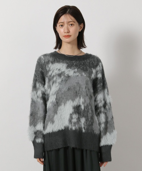 LAKOLE（ラコレ）の「ニュアンス柄ニットプルオーバー / 583730（ニット/セーター・レディース・アイボリー/カーキ/ブラック・FREE）」の4枚目の写真