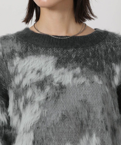 LAKOLE（ラコレ）の「ニュアンス柄ニットプルオーバー / 583730（ニット/セーター・レディース・アイボリー/カーキ/ブラック・FREE）」の7枚目の写真