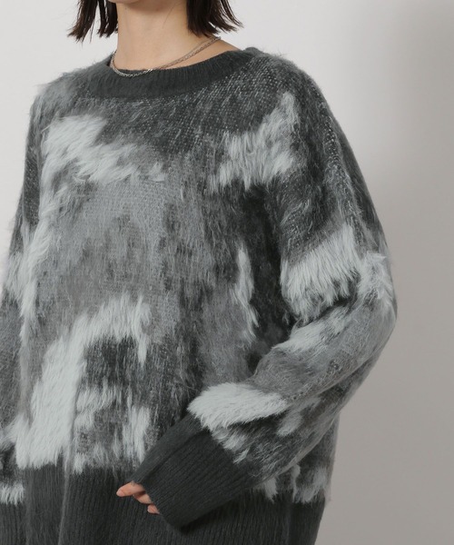 LAKOLE（ラコレ）の「ニュアンス柄ニットプルオーバー / 583730（ニット/セーター・レディース・アイボリー/カーキ/ブラック・FREE）」の8枚目の写真