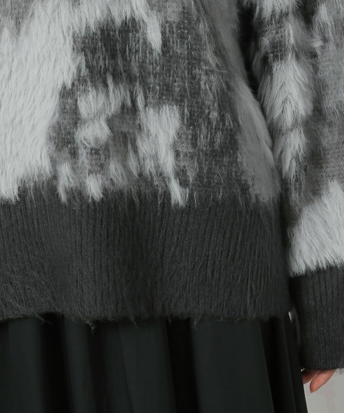 LAKOLE（ラコレ）の「ニュアンス柄ニットプルオーバー / 583730（ニット/セーター・レディース・アイボリー/カーキ/ブラック・FREE）」の9枚目の写真