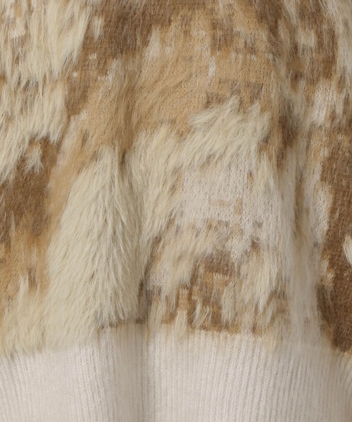 LAKOLE（ラコレ）の「ニュアンス柄ニットプルオーバー / 583730（ニット/セーター・レディース・アイボリー/カーキ/ブラック・FREE）」の12枚目の写真