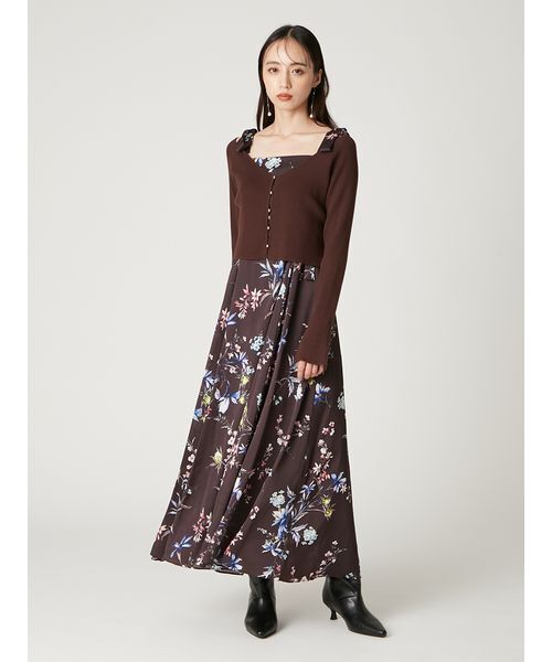 FRAY I.D（フレイアイディー）の「クロップドリブニットカーディガン（カーディガン/ボレロ・レディース・ホワイト/ブラウン/レッド/ブラック・F）」の20枚目の写真