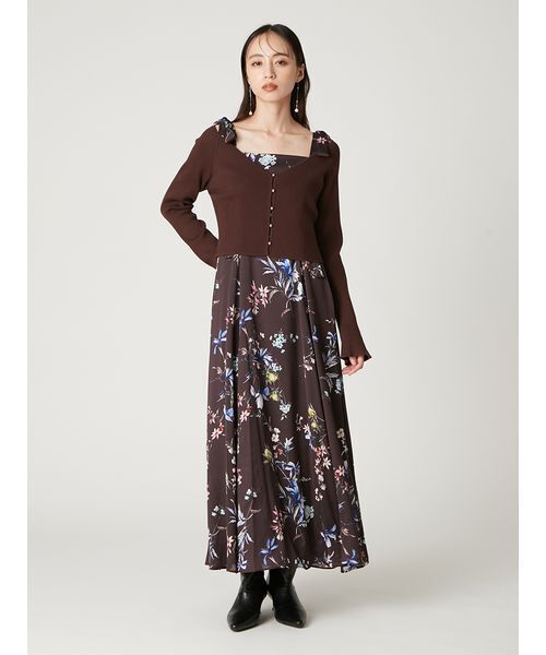 FRAY I.D（フレイアイディー）の「クロップドリブニットカーディガン（カーディガン/ボレロ・レディース・ホワイト/ブラウン/レッド/ブラック・F）」の21枚目の写真