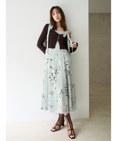 FRAY I.D（フレイアイディー）の「クロップドリブニットカーディガン（カーディガン/ボレロ・レディース・ホワイト/ブラウン/レッド/ブラック・F）」の5枚目の写真