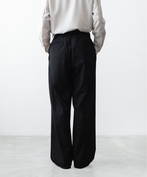 ATTACHMENT（アタッチメント）の「WO/TA ストレッチトロ 1タック ワイドトラウザーズ / WO/TA STRETCH TRO 1TUCK WIDE TROUSERS（スラックス・メンズ・ブラック/グレー/ダークグレー・3/2/1）」の8枚目の写真