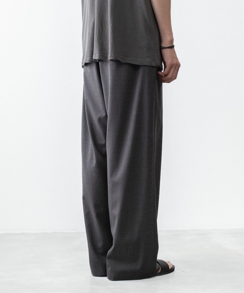ATTACHMENT(アタッチメント)の「WO/TA ストレッチトロ 1タック ワイドトラウザーズ / WO/TA STRETCH TRO 1TUCK WIDE TROUSERS(スラックス・メンズ・ブラック/グレー/ダークグレー・3/2/1)」の15枚目の写真