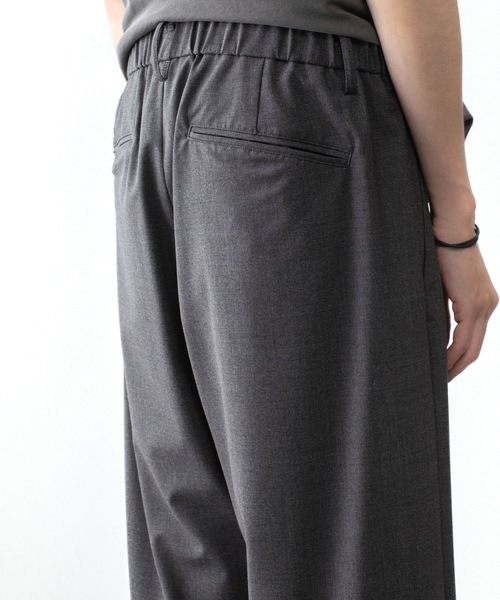 ATTACHMENT(アタッチメント)の「WO/TA ストレッチトロ 1タック ワイドトラウザーズ / WO/TA STRETCH TRO 1TUCK WIDE TROUSERS(スラックス・メンズ・ブラック/グレー/ダークグレー・3/2/1)」の12枚目の写真