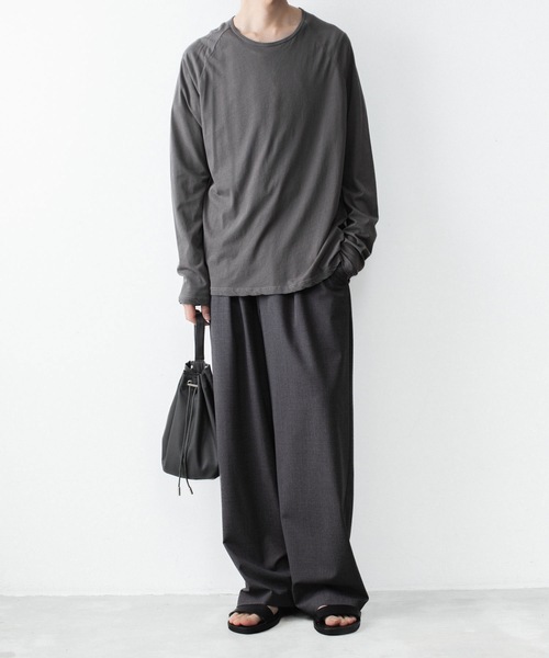 ATTACHMENT(アタッチメント)の「WO/TA ストレッチトロ 1タック ワイドトラウザーズ / WO/TA STRETCH TRO 1TUCK WIDE TROUSERS(スラックス・メンズ・ブラック/グレー/ダークグレー・3/2/1)」の10枚目の写真