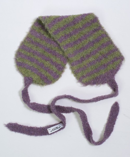 shopnikoniko(ショップニコニコ)の「ボーダー柄 紐付き ニットイヤーマフ(イヤーマフ・レディース・ピンク/ブラック/グリーン/ブルー・フリー)」の18枚目の写真