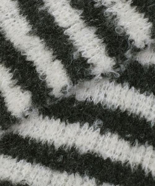 shopnikoniko(ショップニコニコ)の「ボーダー柄 紐付き ニットイヤーマフ(イヤーマフ・レディース・ピンク/ブラック/グリーン/ブルー・フリー)」の21枚目の写真