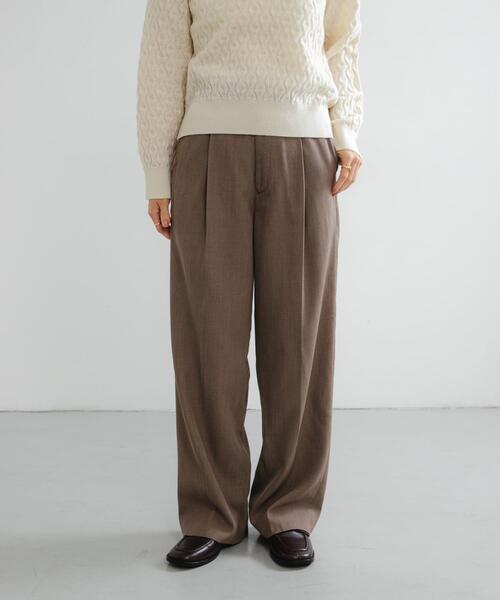 URBAN RESEARCH（アーバンリサーチ）の「new basic　WOOL TWILL SLACKS PANTS（その他パンツ・レディース・ベージュ/オフホワイト・38/36/40）」の9枚目の写真