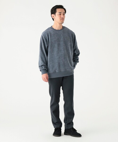 B:MING by BEAMS（ビーミングバイビームス）の「刺繍 モール クルーネック スウェット（ユニセックス）（スウェット・メンズ・チャコールグレー/ベージュ・SMALL/LARGE/X-LARGE/MEDIUM）」の3枚目の写真