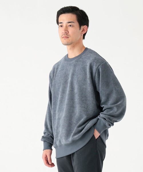 B:MING by BEAMS（ビーミングバイビームス）の「刺繍 モール クルーネック スウェット（ユニセックス）（スウェット・メンズ・チャコールグレー/ベージュ・SMALL/LARGE/X-LARGE/MEDIUM）」の4枚目の写真