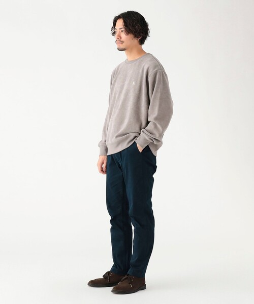 B:MING by BEAMS（ビーミングバイビームス）の「刺繍 モール クルーネック スウェット（ユニセックス）（スウェット・メンズ・チャコールグレー/ベージュ・SMALL/LARGE/X-LARGE/MEDIUM）」の5枚目の写真