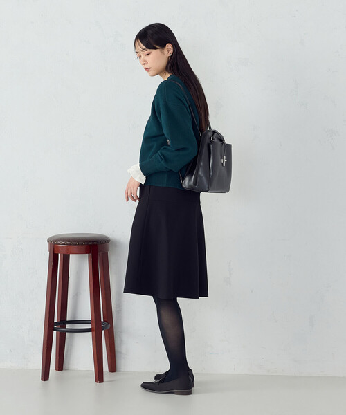 COMME CA ISM(コムサイズム)の「ミディ丈 フレアスカート(スカート・レディース・ブラック/ブラウン・LARGE/MEDIUM)」の6枚目の写真
