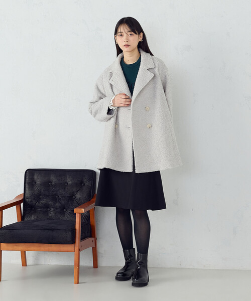 COMME CA ISM(コムサイズム)の「ミディ丈 フレアスカート(スカート・レディース・ブラック/ブラウン・LARGE/MEDIUM)」の7枚目の写真