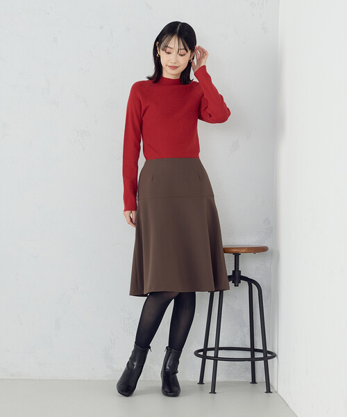 COMME CA ISM(コムサイズム)の「ミディ丈 フレアスカート(スカート・レディース・ブラック/ブラウン・LARGE/MEDIUM)」の11枚目の写真